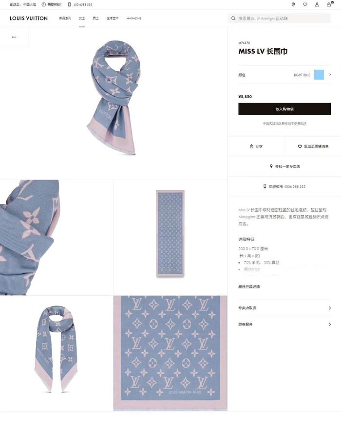 Louis Vuitton Scarf LV00064